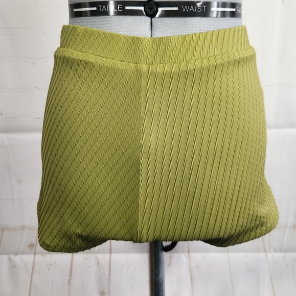 Fella Australian Vacation Textured Ribbed High Waisted Bikini Set Olive Green M - Picture 12 of 16